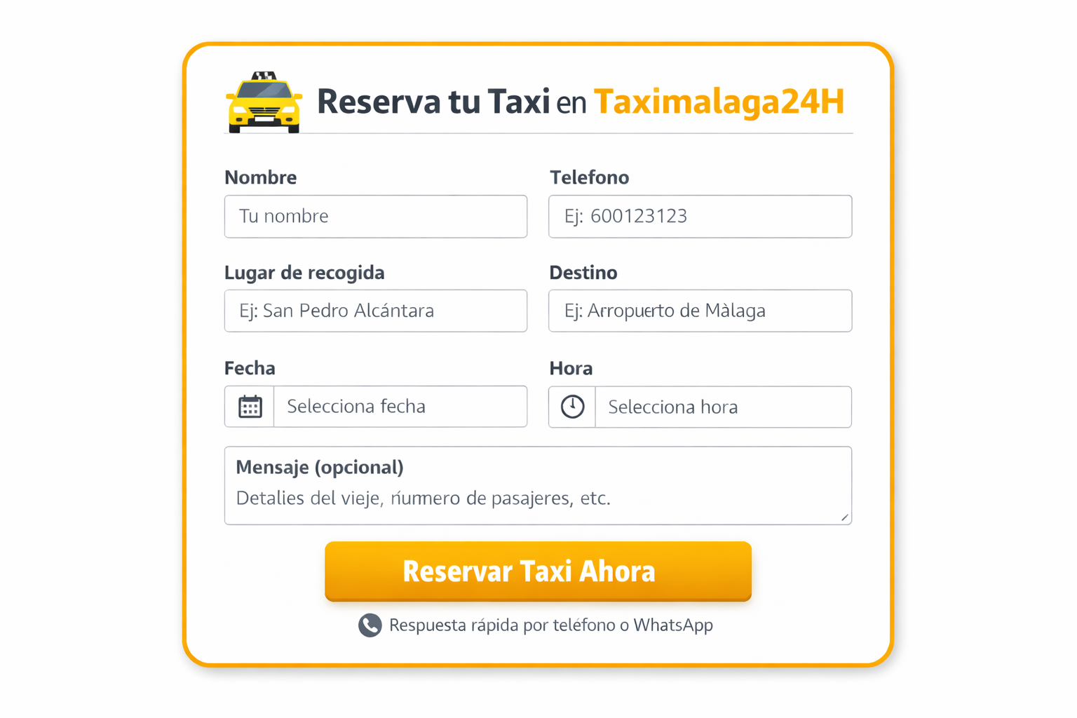 reserva taxi